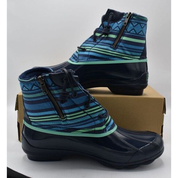 Sperry Top Sider Womens Size 10 Syren Gulf Playa Navy Blue Duck Boots Shoes - Picture 8 of 11